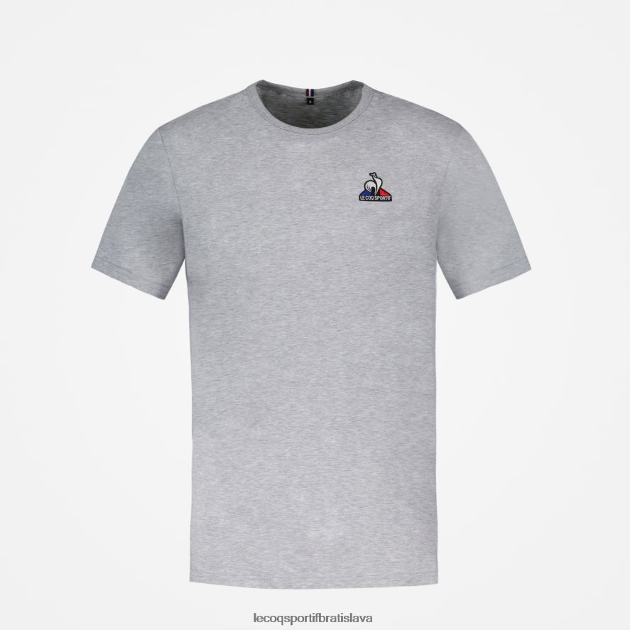 Le Coq Sportif oblečenie módne tričko sivej farby muži BF4DLN179