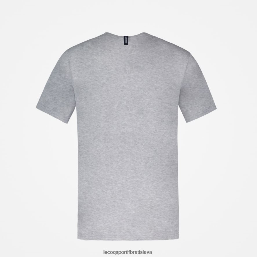 Le Coq Sportif oblečenie módne tričko sivej farby muži BF4DLN179