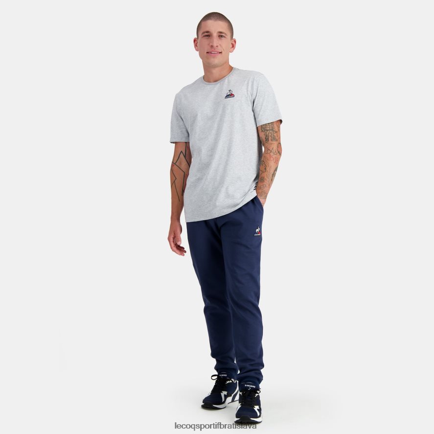 Le Coq Sportif oblečenie módne tričko sivej farby muži BF4DLN179