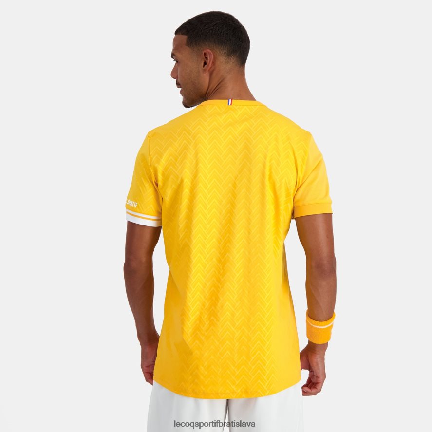 Le Coq Sportif oblečenie oranžové tričko muži BF4DLN478