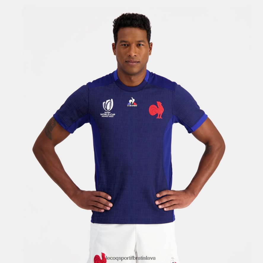Le Coq Sportif oblečenie replika dresu xv de france - svetový pohár v rugby 2023 modrý muži BF4DLN692