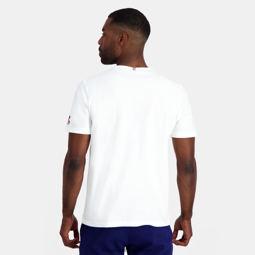 Le Coq Sportif oblečenie tričko - francúzske rugby biele muži BF4DLN169