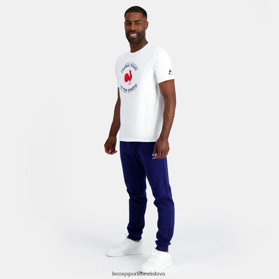 Le Coq Sportif oblečenie tričko - francúzske rugby biele muži BF4DLN169