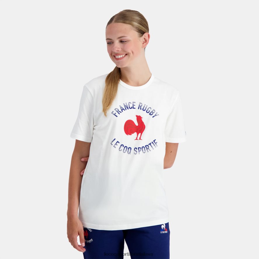 Le Coq Sportif oblečenie tričko - francúzske rugby biele muži BF4DLN169