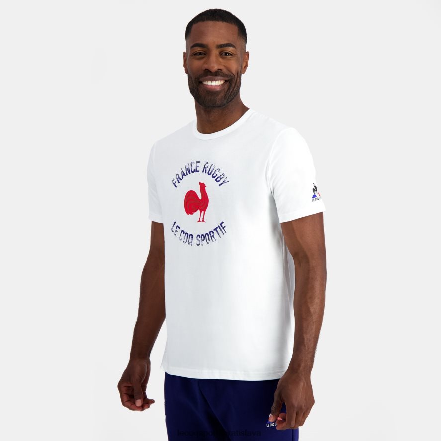 Le Coq Sportif oblečenie tričko - francúzske rugby biele muži BF4DLN169