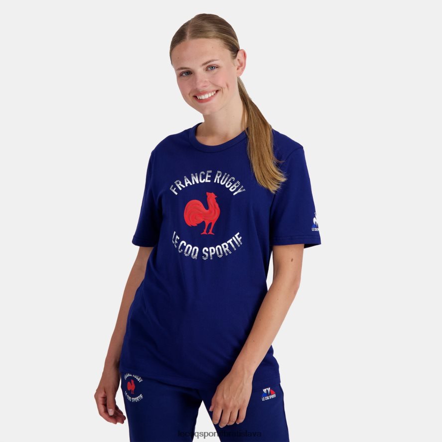 Le Coq Sportif oblečenie tričko - francúzske rugby modré muži BF4DLN172