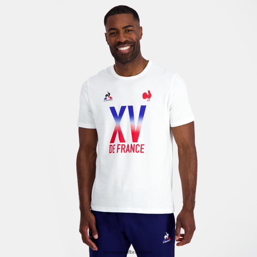 Le Coq Sportif oblečenie tričko - xv de france biele muži BF4DLN157