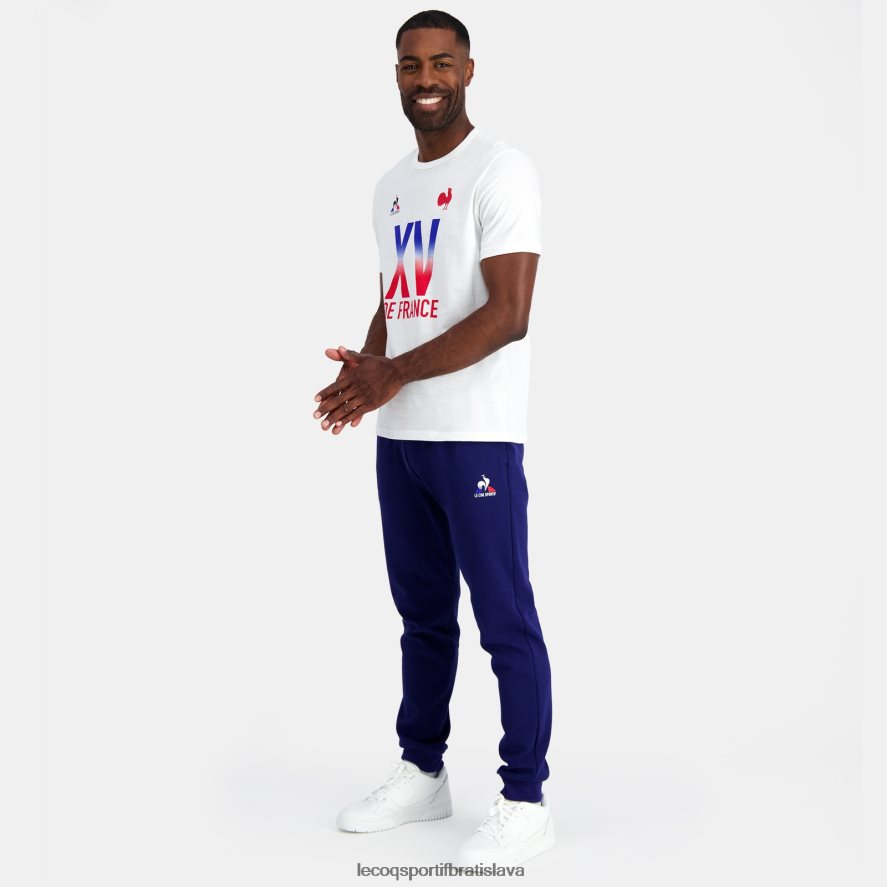 Le Coq Sportif oblečenie tričko - xv de france biele muži BF4DLN157