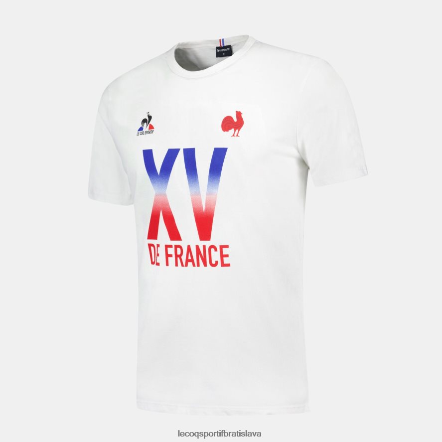 Le Coq Sportif oblečenie tričko - xv de france biele muži BF4DLN157