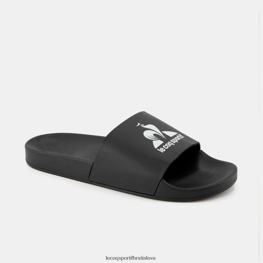 Le Coq Sportif topánky diapozitívy vyrobené vo francúzskej čiernej farbe muži BF4DLN251