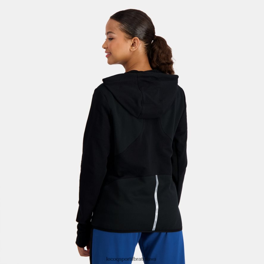 Le Coq Sportif oblečenie mikina s kapucňou a zipsom čiernej farby ženy BF4DLN316