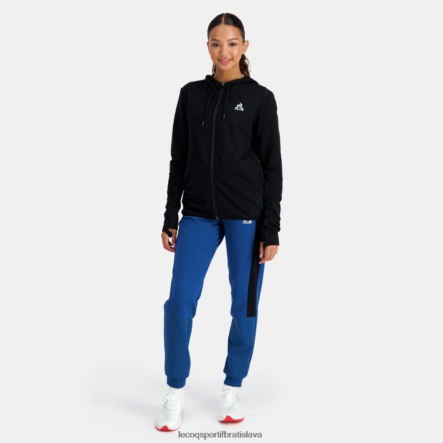 Le Coq Sportif oblečenie mikina s kapucňou a zipsom čiernej farby ženy BF4DLN316