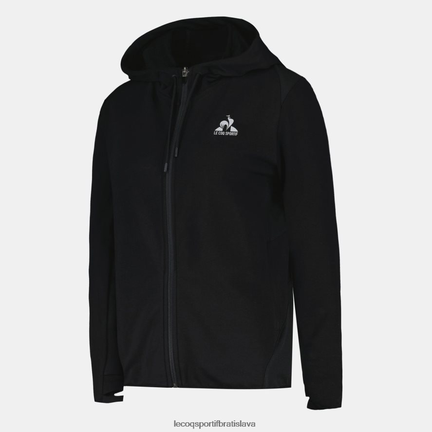 Le Coq Sportif oblečenie mikina s kapucňou a zipsom čiernej farby ženy BF4DLN316