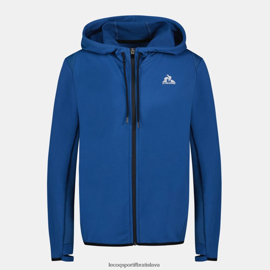 Le Coq Sportif oblečenie modrá mikina s kapucňou a zipsom ženy BF4DLN315