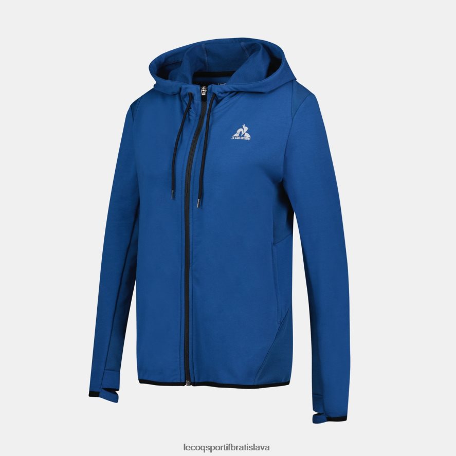Le Coq Sportif oblečenie modrá mikina s kapucňou a zipsom ženy BF4DLN315