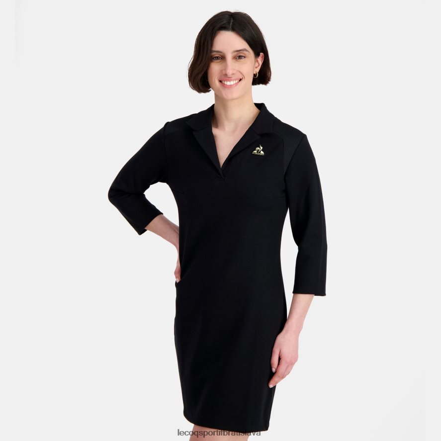 Le Coq Sportif oblečenie šaty čierne ženy BF4DLN369